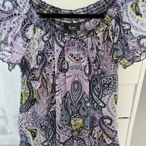 Bwear Paisley Blouse - Purple, Black, and Yellow